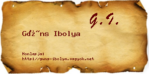 Güns Ibolya névjegykártya