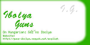 ibolya guns business card
